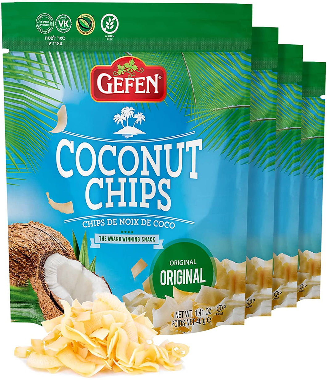 Gefen, chips de noix de coco originales