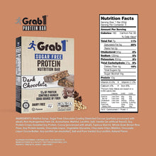 Load image into Gallery viewer, Grab1, Protein Bar Sugar Free, Dark Chocolate, 4 bars
