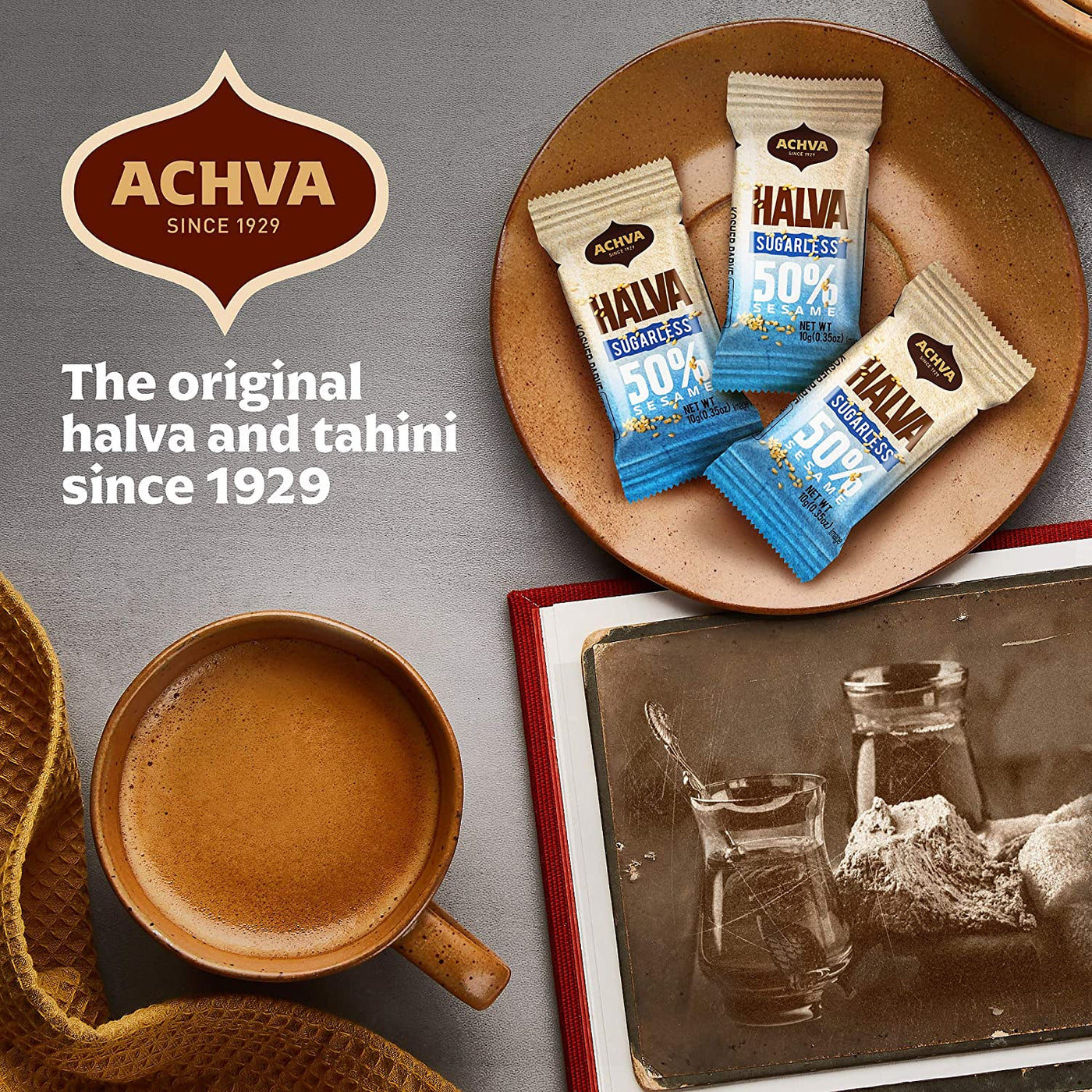 Achva Sugarless Halva Snacks Mini 15 ct