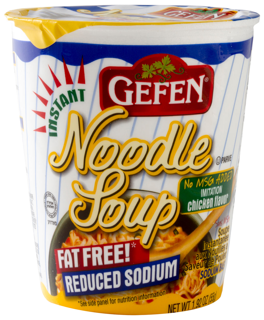 Gefen, soupe de nouilles, saveur de poulet, sans gras et à teneur réduite en sodium