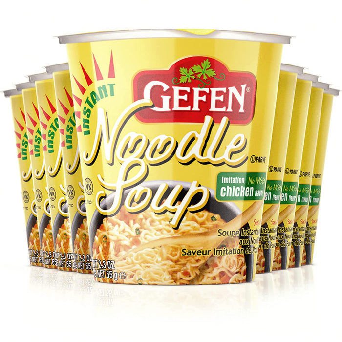 Gefen Instant Chicken Noodle Soup - 2.30 oz Packet, MSG-Free for Quick and Flavorful Comfort