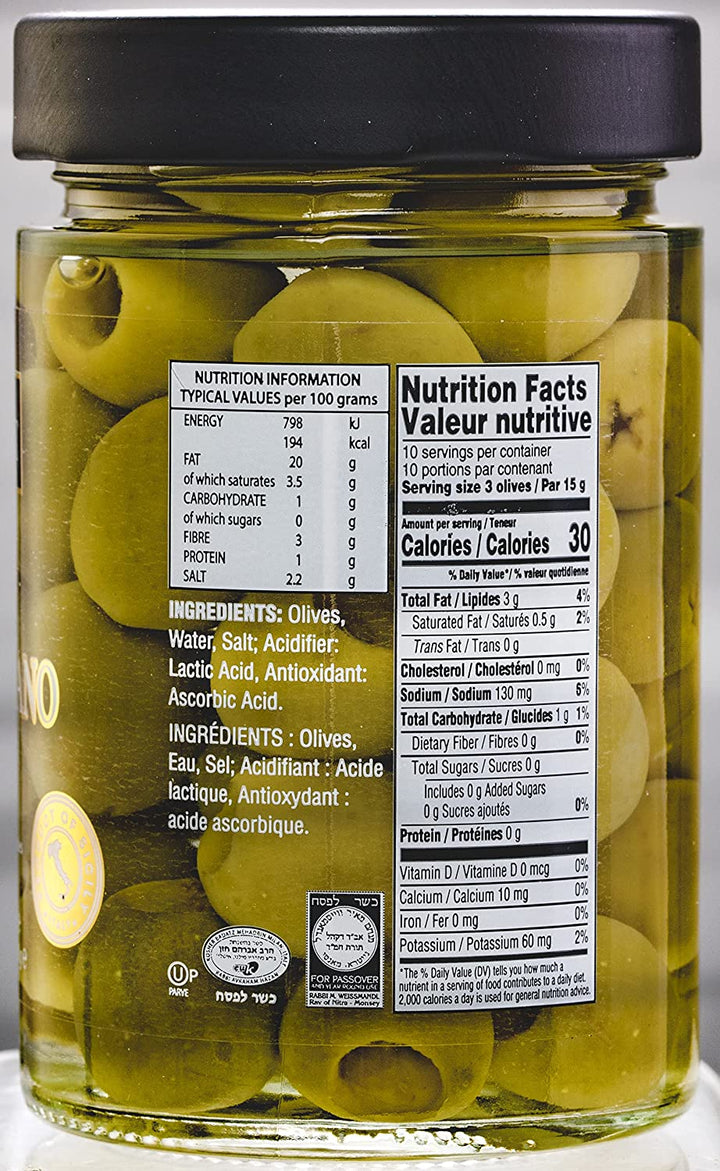 Tuscanini, Jar, Olives, Green Castelvetrano Pitted