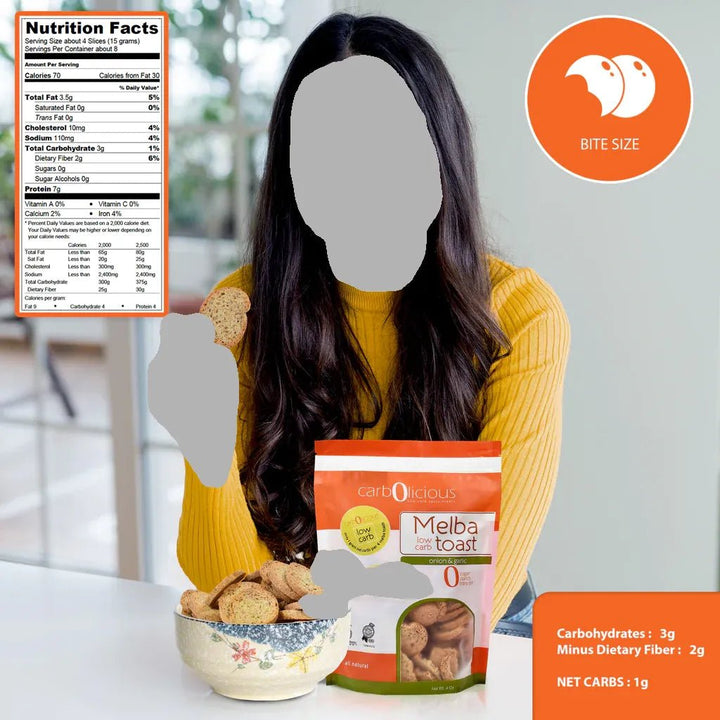 Carb-0-licious Onion & Garlic Melba Toast