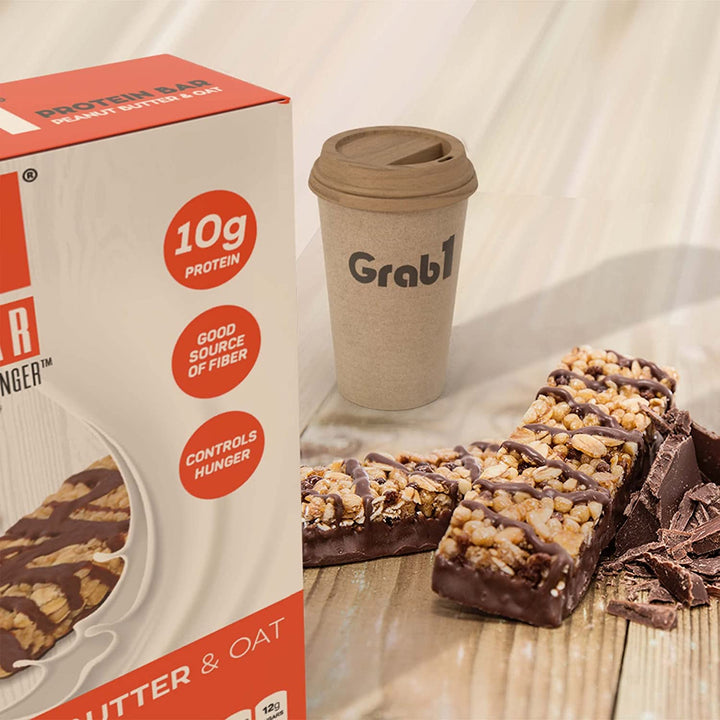 Grab1, Barre protéinée, beurre de cacahuète et avoine, 5 barres 