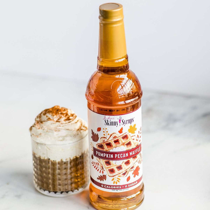 Skinny Mixes Sugar-Free Pumpkin Pecan Waffle Syrup - A Taste of Autumn Bliss, 750ml