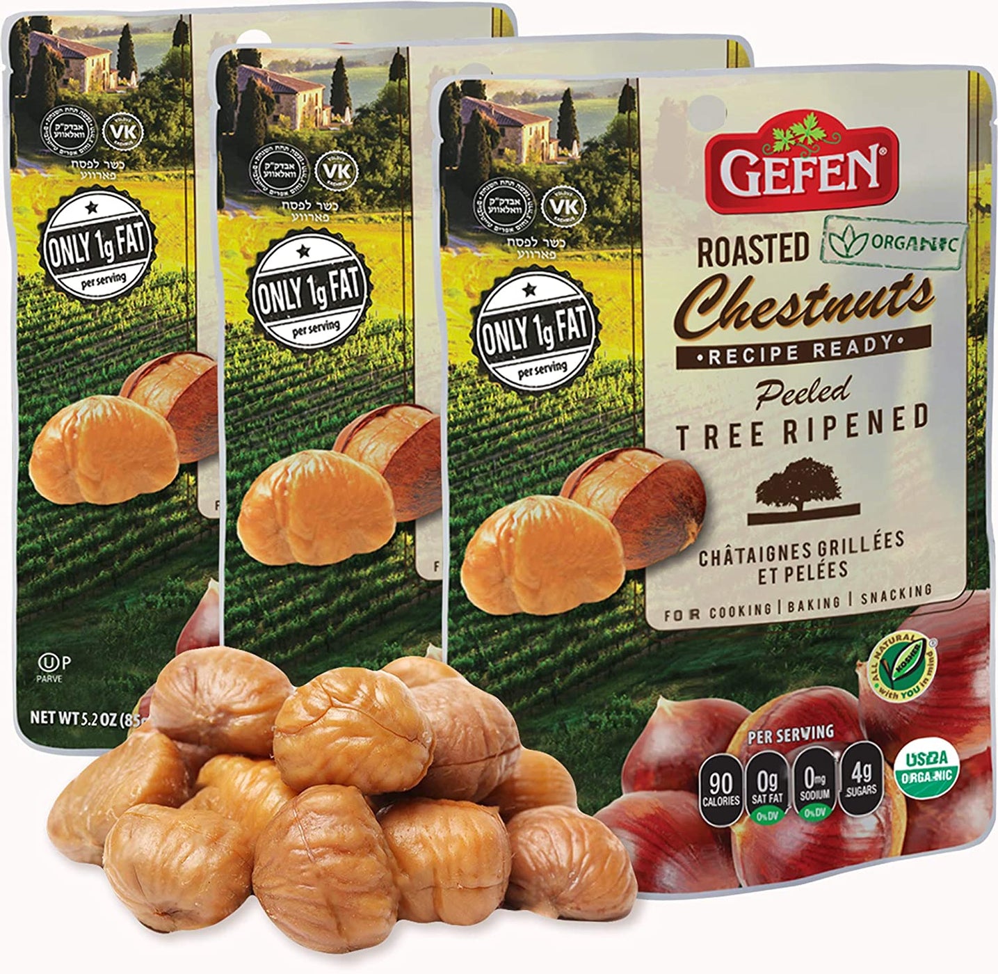 Buy Online Gefen, Peeled & Roasted Chestnuts, Organic 5.2oz - The ...