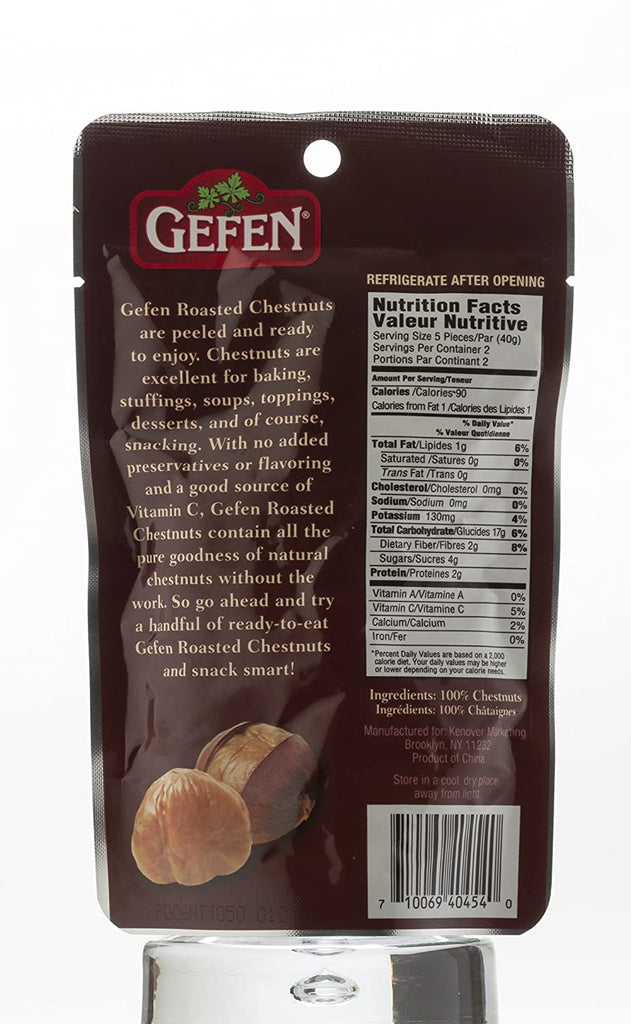 Gefen, Peeled & Roasted Chestnuts, Organic 3oz