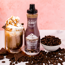 Load image into Gallery viewer, Skinny Mixes Sugar Free Dark Chocolate Espresso Sauce - 355ml: Decadent Delight with Zero Sugar
