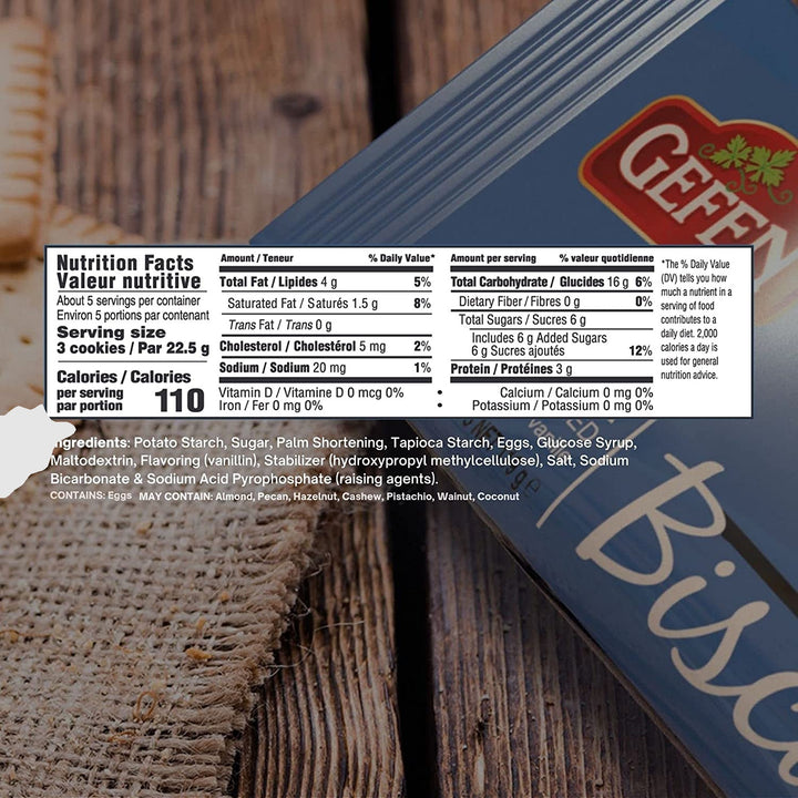 Gefen, biscuits au thé à la vanille