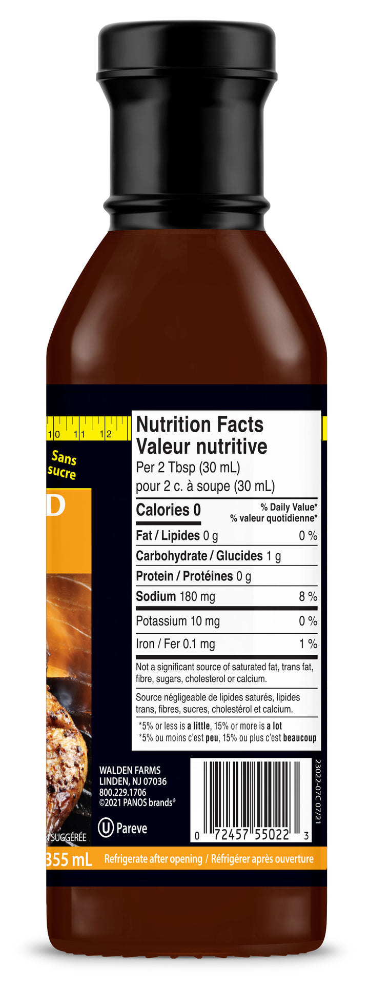 Walden Farms BBQ Sauce, Honey, 12 fl oz
