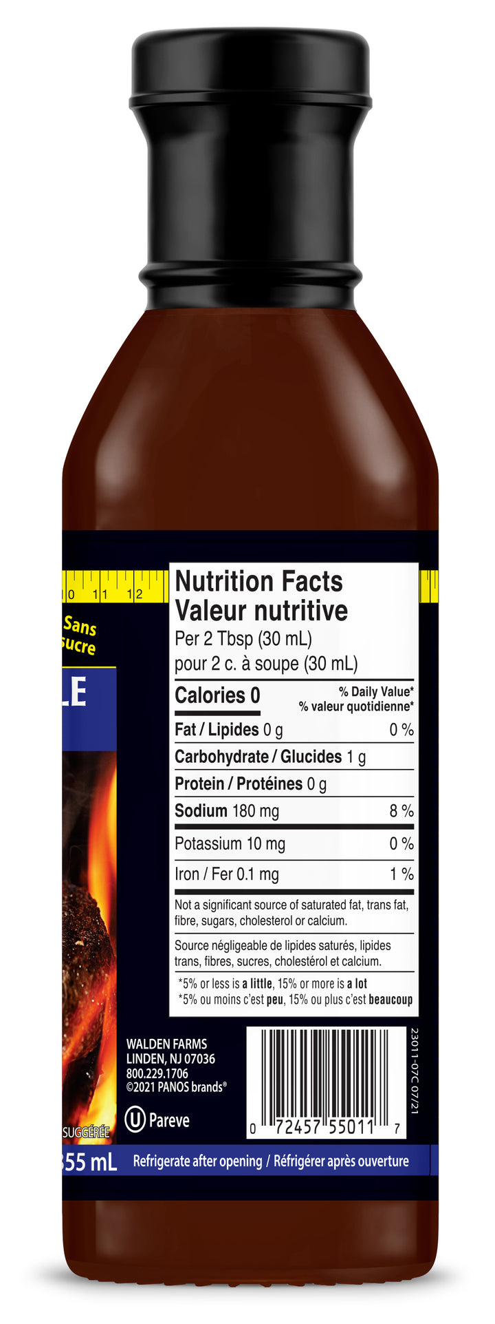 Walden Farms BBQ Sauce, Original, 12 fl oz