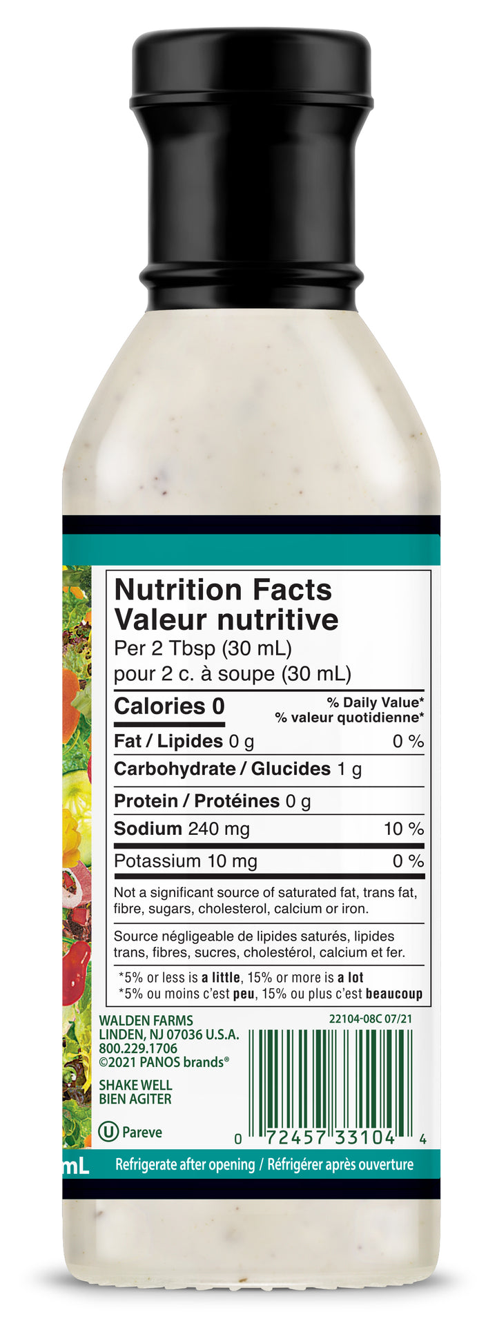 Walden Farms Salad Dressing, Ranch, 12 fl oz