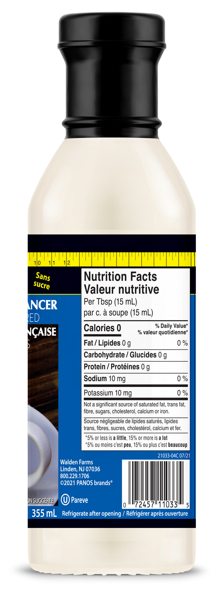 Walden Farms Coffee Creamer, French Vanilla, 12 fl oz