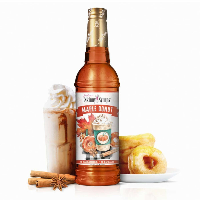 Skinny Mixes Sugar-Free Maple Donut Syrup - Irresistible Flavor in a 750ml Bottle